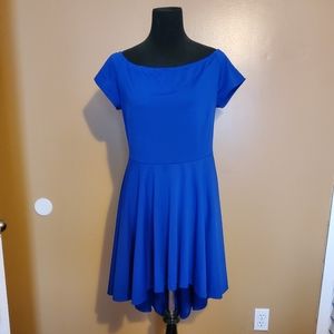 Blue high low dress